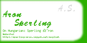 aron sperling business card